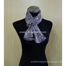 Fashion ladies cotton sequin jersey infinity scarf